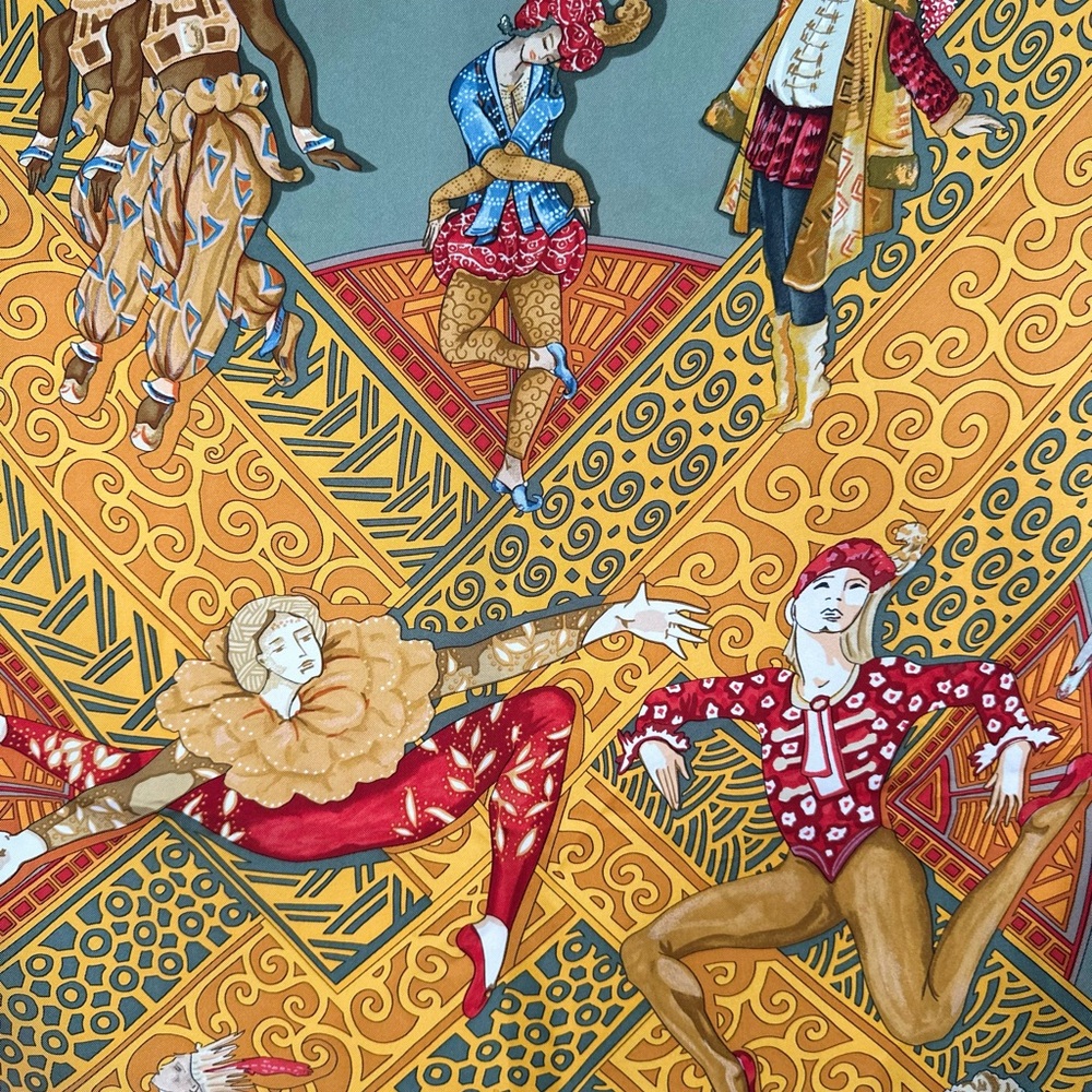 Hermes Les Ballets Russes silk scarf shawl wrap vintage by Annie Faivre 90 cm - Picture 6 of 17